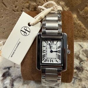 Pablo Raez Silver Tank Watch